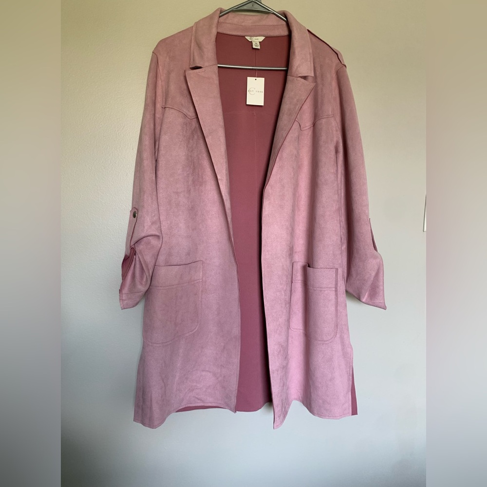 Cato Dusty Pink Trench Style Jacket NWT